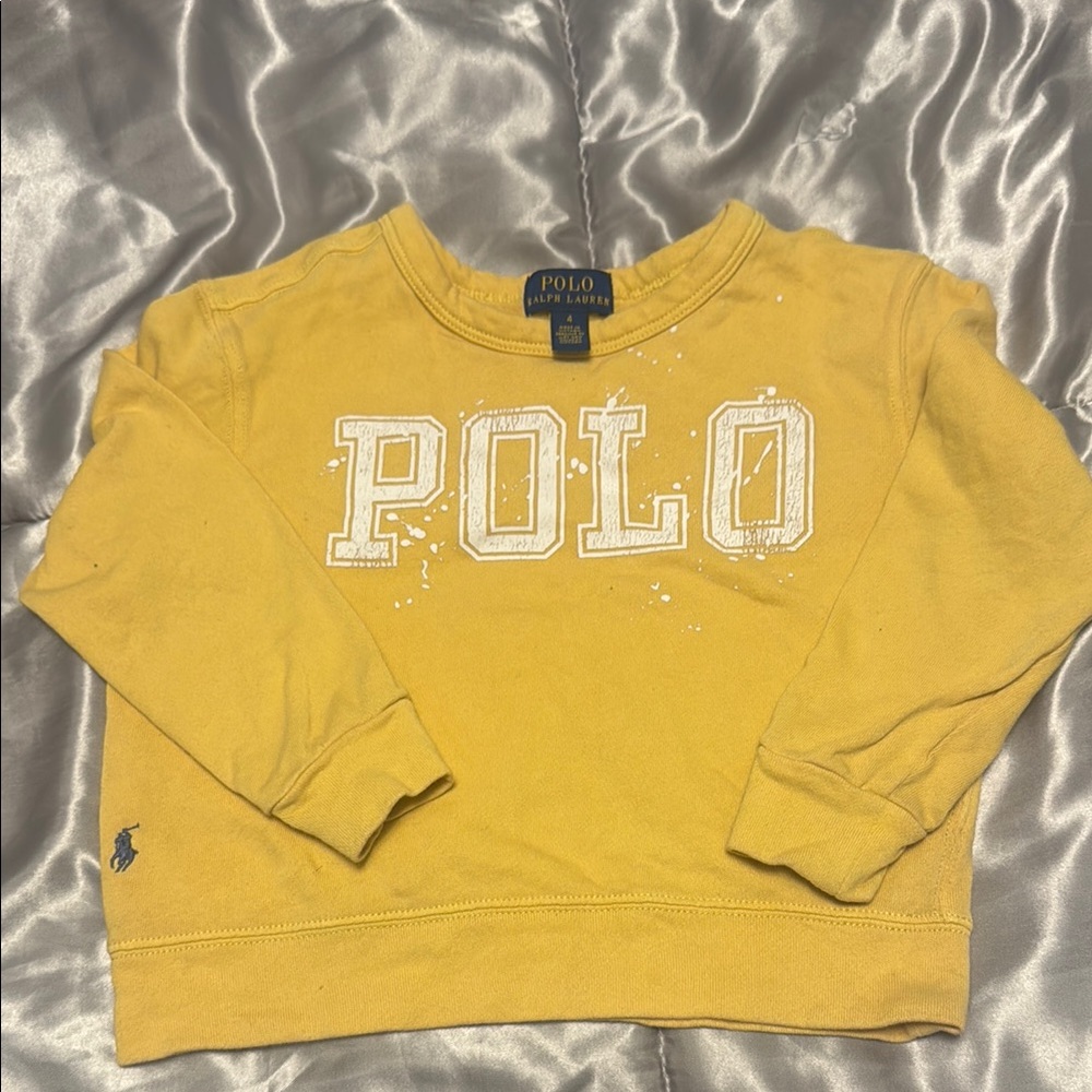 Polo by Ralph Lauren Yellow Sweatshirt Varsity Style